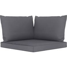 Polyester Chair Cushions vidaXL Hynder pallesofa 3 stof Chair Cushions Grey