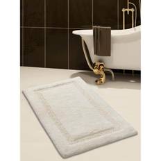 Bath Mats Saffron Fabs Bath Border White, Yellow