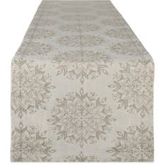 DII Imports Sparkle Jacquard Tablecloth White, Silver, Multicolor