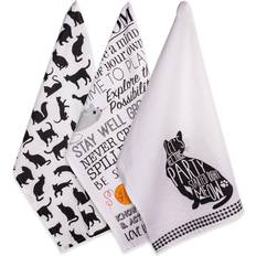 Design Imports DII Everyday Pets Collection Kitchen Towel White, Black, Multicolor