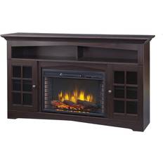 Fireplaces Muskoka Huntley 59 in. Freestanding Electric Fireplace TV Stand in Espresso, Brown