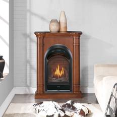 Bluegrass Living 38.5-in Black Ventless Natural Fireplace B100TN-3-AS