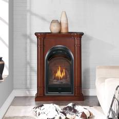 Bluegrass Living 38.5-in Black Ventless Natural Fireplace B100TN-3-W