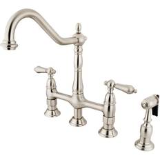 Kitchen Faucets Kingston Brass KS1278ALBS Heritage Bridge Gray