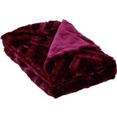 Luxury faux fur throw Modern Threads Luxury Faux Fur Blankets Red (152.4x127)