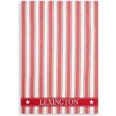 Lexington Icons Twill Waffle Striped Kjøkkenhåndkle Hvit, Rød (70x50cm)