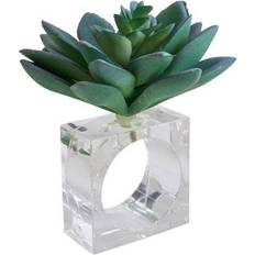 Plastic Napkin Rings Saro Lifestyle Succulent Napkin Ring 4