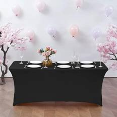 Stretch Tablecloth Orange, Yellow, Black, White, Gold, Brown, Beige, Green, Purple, Blue, Pink, Red, Silver (182.9x76.2)