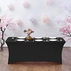 Stretch Tablecloth White, Black, Yellow, Orange, Silver, Red, Pink, Blue, Purple, Green, Beige, Brown, Gold (182.9x76.2)