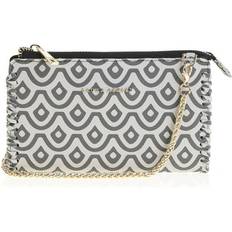 Laura Ashley Purse A35-C03-MONOGRAM-WHITE-BLACK Grey