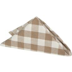 Polyester Cloth Napkins Achim Buffalo Check Dinner Cloth Napkin Brown (50.8x)