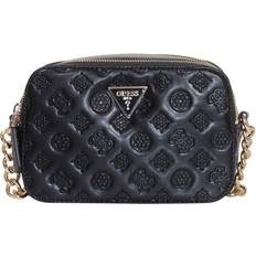 Guess Noelle Debossed-Logo Mini Crossbody Bag - Black