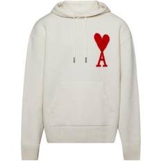 Ami Paris Ami De Coeur Hoodie Unisex - Off-White/Red