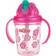 Nuby Sølefrie kopper Nuby Drinking Cup With Handle And Straw-240ml - Pink