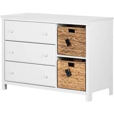 Dressers South Shore 3 Drawer Dresser with Storage Baskets