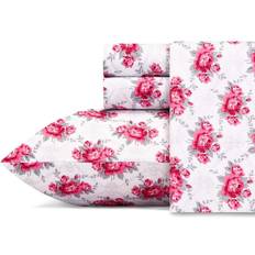 Textiles Betsey Johnson Skull Rose Trellis Bed Sheet White, Pink, Red, Gray (259.08x)
