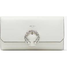 Jimmy Choo Buckle Lambskin Wallet with Chain - Latte/Silver • Price »