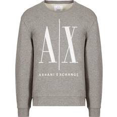 Armani Exchange White Clothing Armani Exchange Icon French Terry Crewneck Sweatshirt