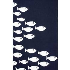 Navy blue outdoor rug Nuloom School of Fish Playmat Navy Blue