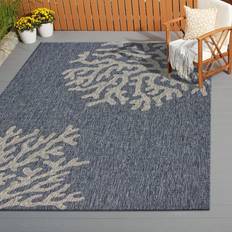 Navy blue outdoor rug LR Home NAVY Blue, Gray