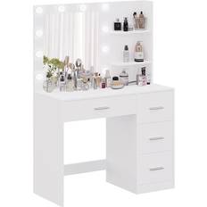 Rovaurx Makeup White Dressing Table 15.7x35.4"