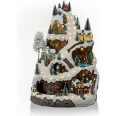 Alpine Corporation Animated Winter Wonderland Christmas Village 13"