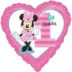 Amscan Minnie Mouse 1st Birthday Standard Foil Balloons