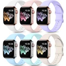 AMSKY 6 Pack Sport Bands for Apple Watch