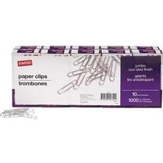 Staples Paper Clips & Magnets Staples Jumbo Paper Clips Nonskid 10/Pack 100/box
