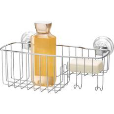 Shower Baskets, Caddies & Soap Shelves InterDesign Reo Lock Suction Combo Basket Hooks