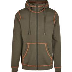 Urban Classics Organic Contrast Flatlock Stitched Zip Hoodie