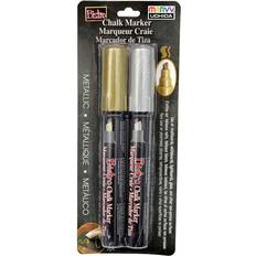 Marvy Uchida Decocolor Calligraphy Paint Markers Metallic Gold [Pack Of 6]  (6PK-125-S-GLD)