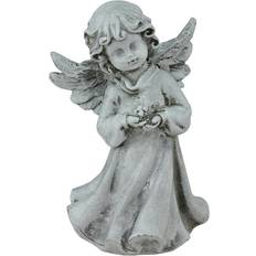 Angel outdoor decoration Northlight Angel Girl Holding Flower Outdoor Garden Statue