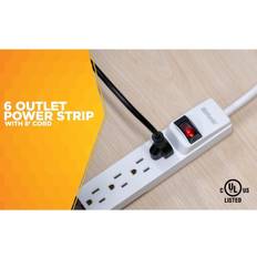 Power Strips Wood's Southwire 6 Outlet Strip with 8' Cord