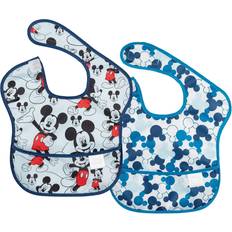 Food Bibs Bumkins Disney Baby Mickey Mouse 2pk Waterproof Superbib Baby Bib Set Blue