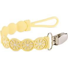 BooginHead PaciGrip Silicone Citrus Pacifier Holder Lemon