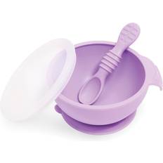  BrushinBella Baby Feeding Set - Collapsible Feeding Supplies  for Travel - Food Grade Silicone Suction Baby Bowl, Baby Plate, Baby Bib,  Baby Spoons First Stage - Cute Baby Eating Supplies Toddler Gift