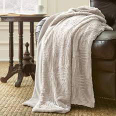 Blankets Modern Threads Amrapur Overseas Luxury Fur Blankets Beige, White