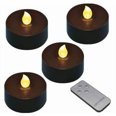 Black LED Candles LumaBase 84304 Extra Large Battery Operated Tea Lights Tealights LED Candle