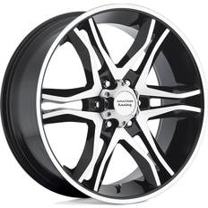 20" - 5/114.3 Car Rims American Racing Machined Gloss Black 20x8.5 5x114.3 ET35 CB72.6