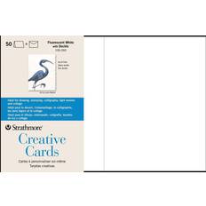 Watercolor Paper Strathmore Creative Cards Full Size Fluorescent White with Deckle 100/Pkg