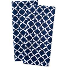 Zingz & Thingz DII Nautical Lattice Dishtowel Dishcloth Blue