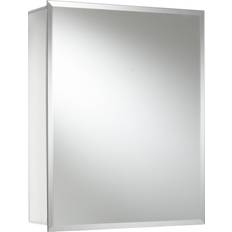 Silver Over the Toilet & Bathroom Storage Jacuzzi 16 Recessed or Surface Mount Single Door Medicine Cabinet, Silver