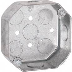 RACO 4 W 1-1/2 D Steel Metallic Drawn Octagon Box Raised