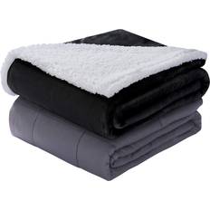 Weight Blankets Dream Lab Soft Sherpa Reversible Weight Blanket White, Black, Multicolor