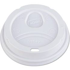 Plastic Cups Dixie Dome Drink-Thru Lids, Fits 10, 12, 16oz Paper Hot Cups, White, 1000/Carton