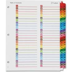 Cardinal OneStep Printable Table of Contents and Dividers, 52-Tab, Multicolor, 1/St Quill