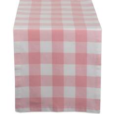 DII Buffalo Check Classic Farmhouse Tablecloth White, Pink