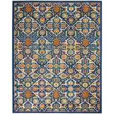 Nourison Allur Multicolor, Blue 85.2x109.2"