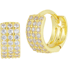 Glaze Huggie Earrings - Gold/Transparent